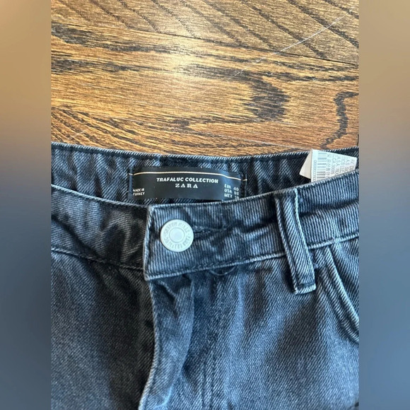 Zara Trafaluc Black Ripped Evil Eye, Palm, Ice Cream Patch Shorts size 8/40 1086 - Picture 5 of 12